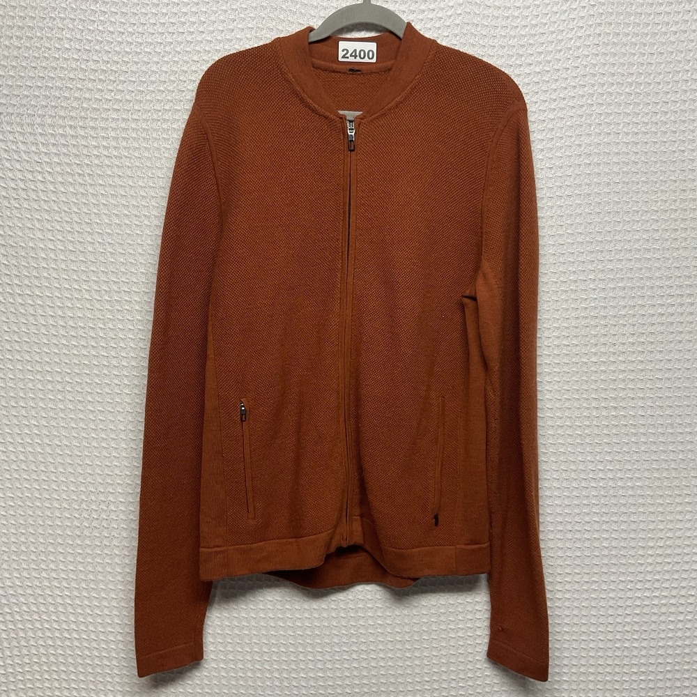 Lululemon Alpine Air Bomber Merino Wool Heathered Saffron‎ Mens Large FLAWED
